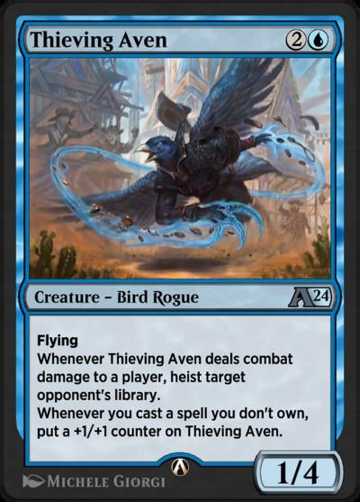 Thieving Aven YOTJ-8 Alchemy: Outlaws of Thunder Junction Magic card