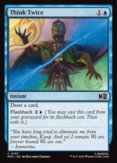 Think Twice MSC-787 Marvel Super Heroes Commander Magic card