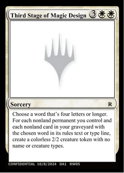 Third Stage of Magic Design UNK-RW05F Unknown Event Magic card