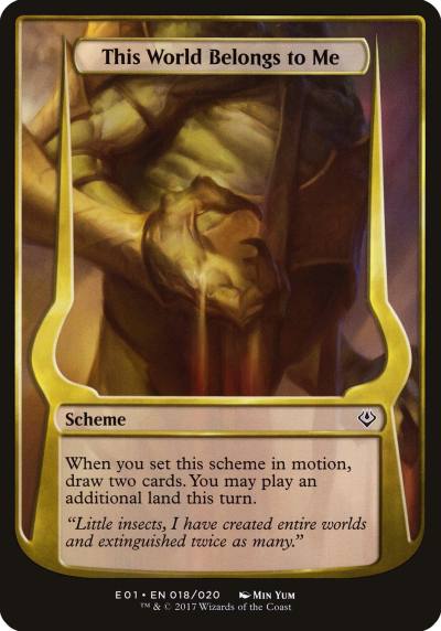This World Belongs to Me OE01-18STAR Archenemy: Nicol Bolas Schemes Magic card
