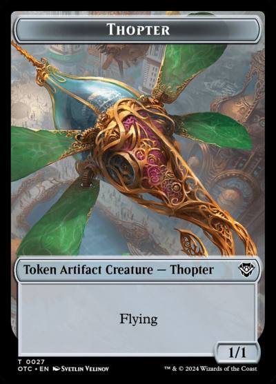 Thopter TOTC-27 Outlaws of Thunder Junction Commander Tokens Magic card