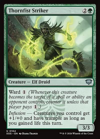Thornfist Striker 164 Secrets of Strixhaven Magic card