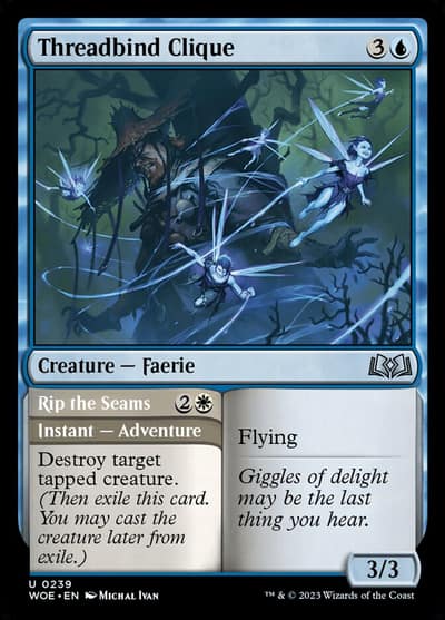 Threadbind Clique // Rip the Seams 239 Wilds of Eldraine Magic card