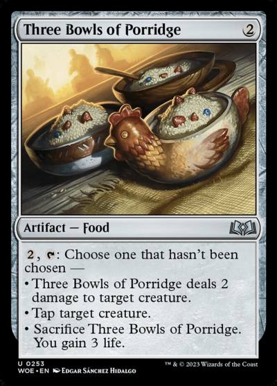 Three Bowls of Porridge WOE-253 Wilds of Eldraine Magic card