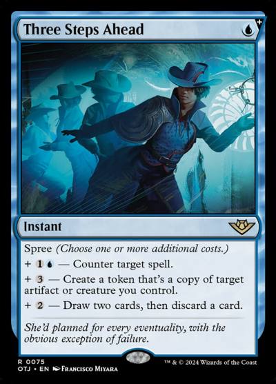 Three Steps Ahead OTJ-75 Outlaws of Thunder Junction Magic card