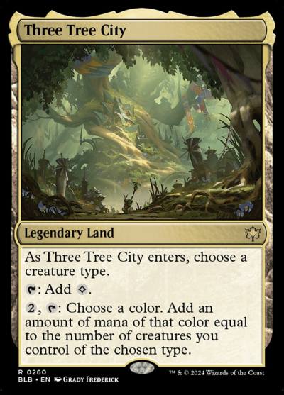 Three Tree City BLB-260 Bloomburrow Magic card
