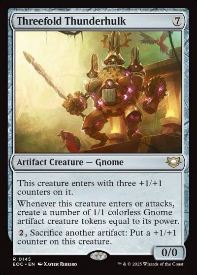 Threefold Thunderhulk EOC-145 Edge of Eternities Commander Magic card