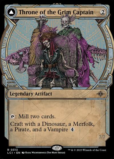 Throne of the Grim Captain // The Grim Captain LCI-313 The Lost Caverns of Ixalan Magic card