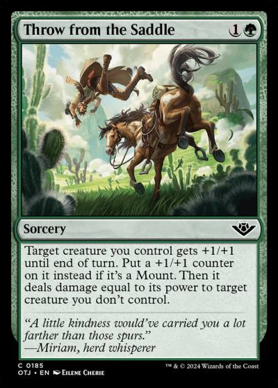 Throw from the Saddle OTJ-185 Outlaws of Thunder Junction Magic card