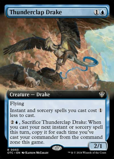 Thunderclap Drake OTC-53 Outlaws of Thunder Junction Commander Magic card