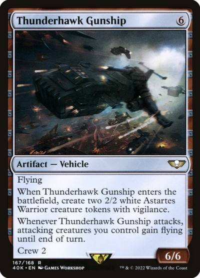 Thunderhawk Gunship 40K-167 Warhammer 40,000 Commander Magic card