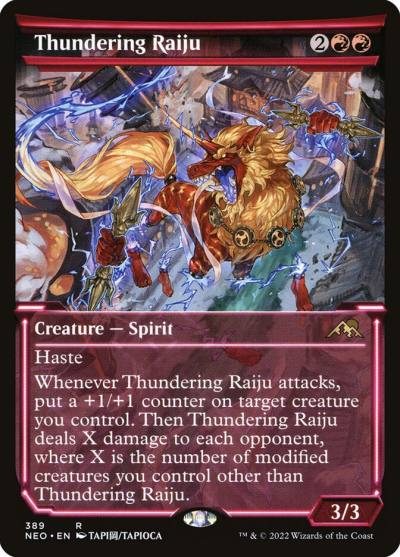 Thundering Raiju NEO-389 Kamigawa: Neon Dynasty Magic card