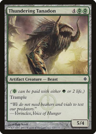 Thundering Tanadon 122 New Phyrexia Magic card
