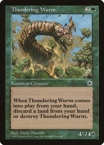 Thundering Wurm 189 Portal Magic card