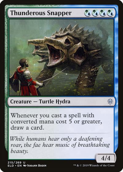 Thunderous Snapper 215 Throne of Eldraine Magic card