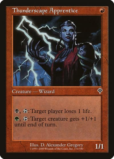Thunderscape Apprentice 174 Invasion Magic card