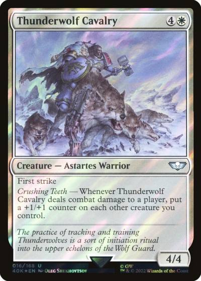 Thunderwolf Cavalry 40K-16STAR Warhammer 40,000 Commander Magic card