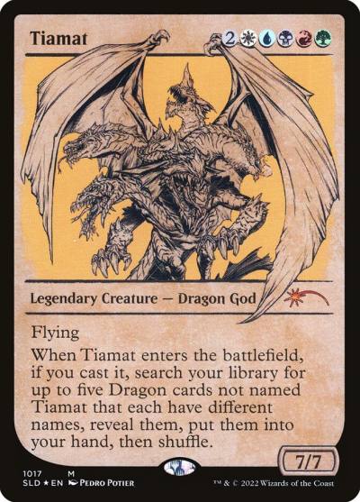 Tiamat SLD-1017 Secret Lair Drop Magic card