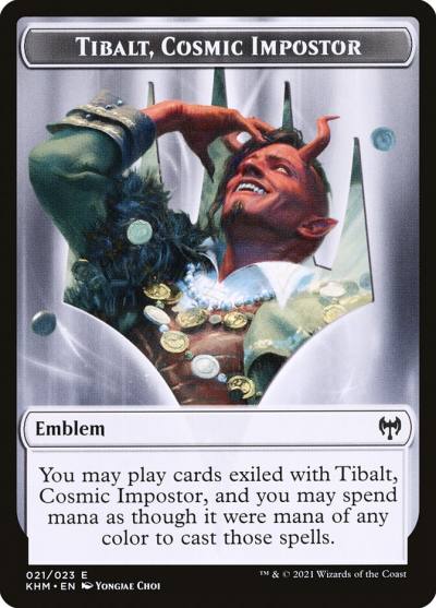Tibalt, Cosmic Impostor Emblem TKHM-21 Kaldheim Tokens Magic card