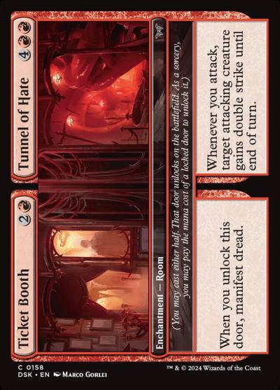 Ticket Booth // Tunnel of Hate DSK-158 Duskmourn: House of Horror Magic card
