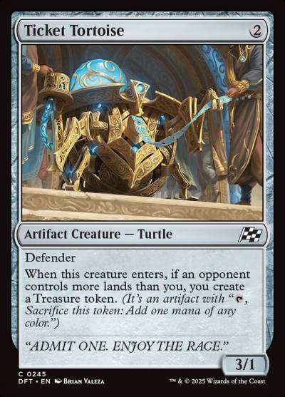 Ticket Tortoise 245 Aetherdrift Magic card