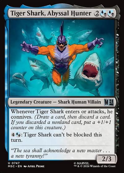 Tiger Shark, Abyssal Hunter 747 Marvel Super Heroes Commander Magic card