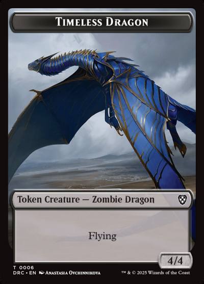 Timeless Dragon TDRC-6 Aetherdrift Commander Tokens Magic card