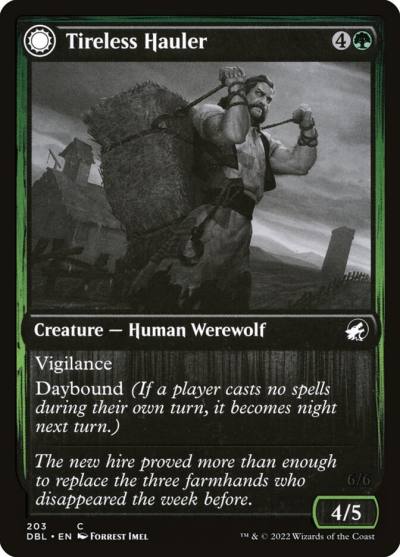 Tireless Hauler // Dire-Strain Brawler DBL-203 Innistrad: Double Feature Magic card