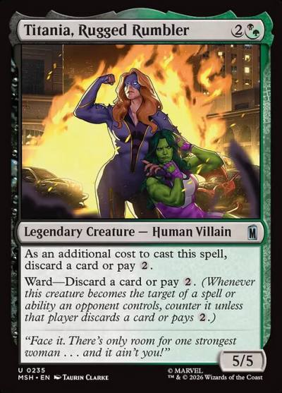 Titania, Rugged Rumbler MSH-235 Marvel Super Heroes Magic card