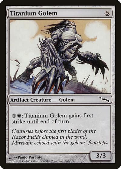 Titanium Golem 263 Mirrodin Magic card