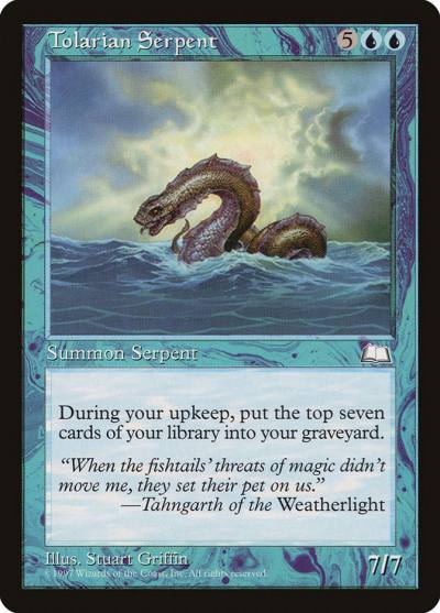 Tolarian Serpent WTH-57 Weatherlight Magic card