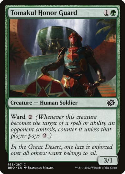 Tomakul Honor Guard 195 The Brothers' War Magic card