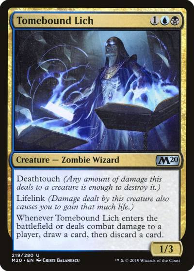 Tomebound Lich M20-219 Core Set 2020 Magic card
