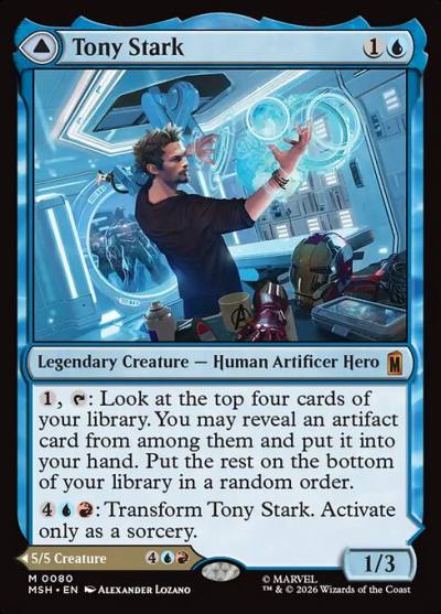 Tony Stark // The Invincible Iron Man MSH-80 Marvel Super Heroes Magic card