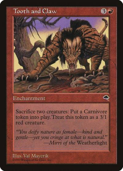 Tooth and Claw TMP-210 Tempest Magic card