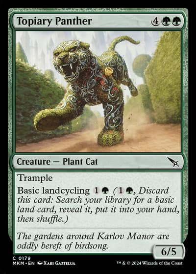 Topiary Panther 179 Murders at Karlov Manor Magic card