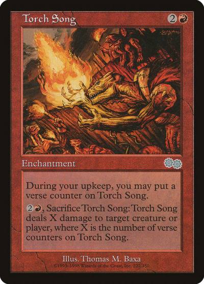 Torch Song USG-222 Urza's Saga Magic card