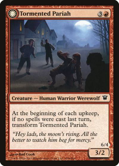 Tormented Pariah // Rampaging Werewolf ISD-165 Innistrad Magic card