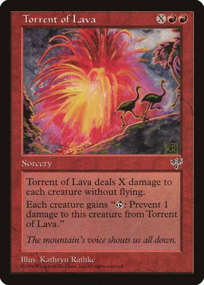 Torrent of Lava MIR-199 Mirage Magic card