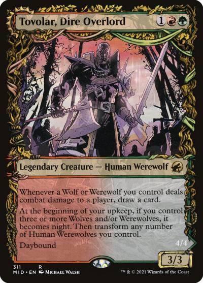 Tovolar, Dire Overlord // Tovolar, the Midnight Scourge MID-311 Innistrad: Midnight Hunt Magic card