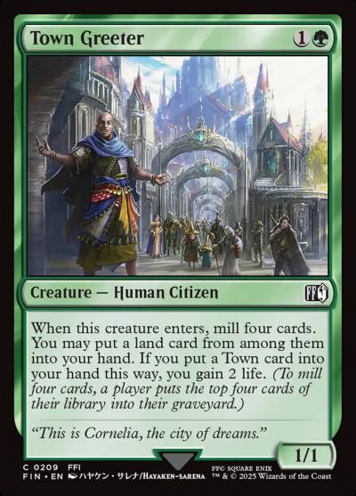 Town Greeter FIN-209 Final Fantasy Magic card