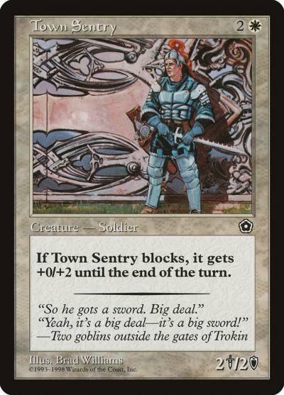 Town Sentry P02-25 Portal Second Age Magic card