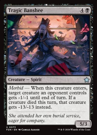 Tragic Banshee 73 Foundations Magic card
