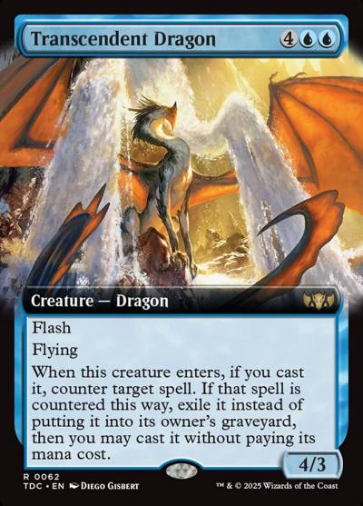 Transcendent Dragon TDC-62 Tarkir: Dragonstorm Commander Magic card