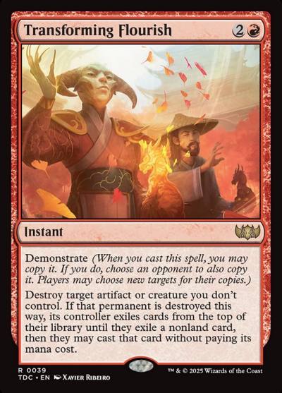 Transforming Flourish TDC-39 Tarkir: Dragonstorm Commander Magic card