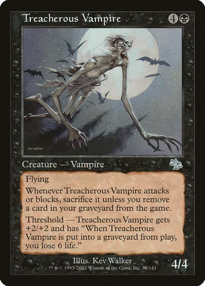 Treacherous Vampire 75 Judgment Magic card
