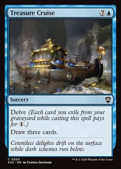 Treasure Cruise SOC-205 Secrets of Strixhaven Commander Magic card