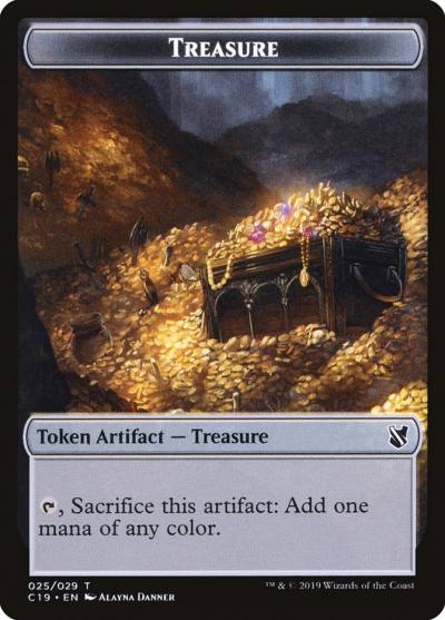 Treasure TC19-25 Commander 2019 Tokens Magic card