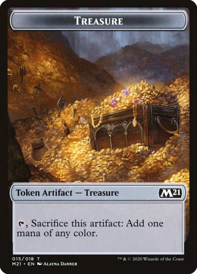 Treasure TM21-15 Core Set 2021 Tokens Magic card