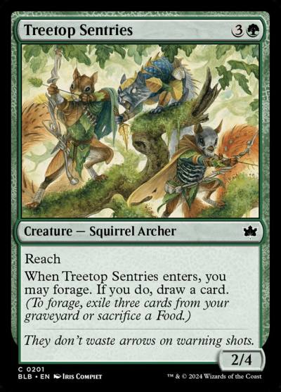 Treetop Sentries BLB-201 Bloomburrow Magic card